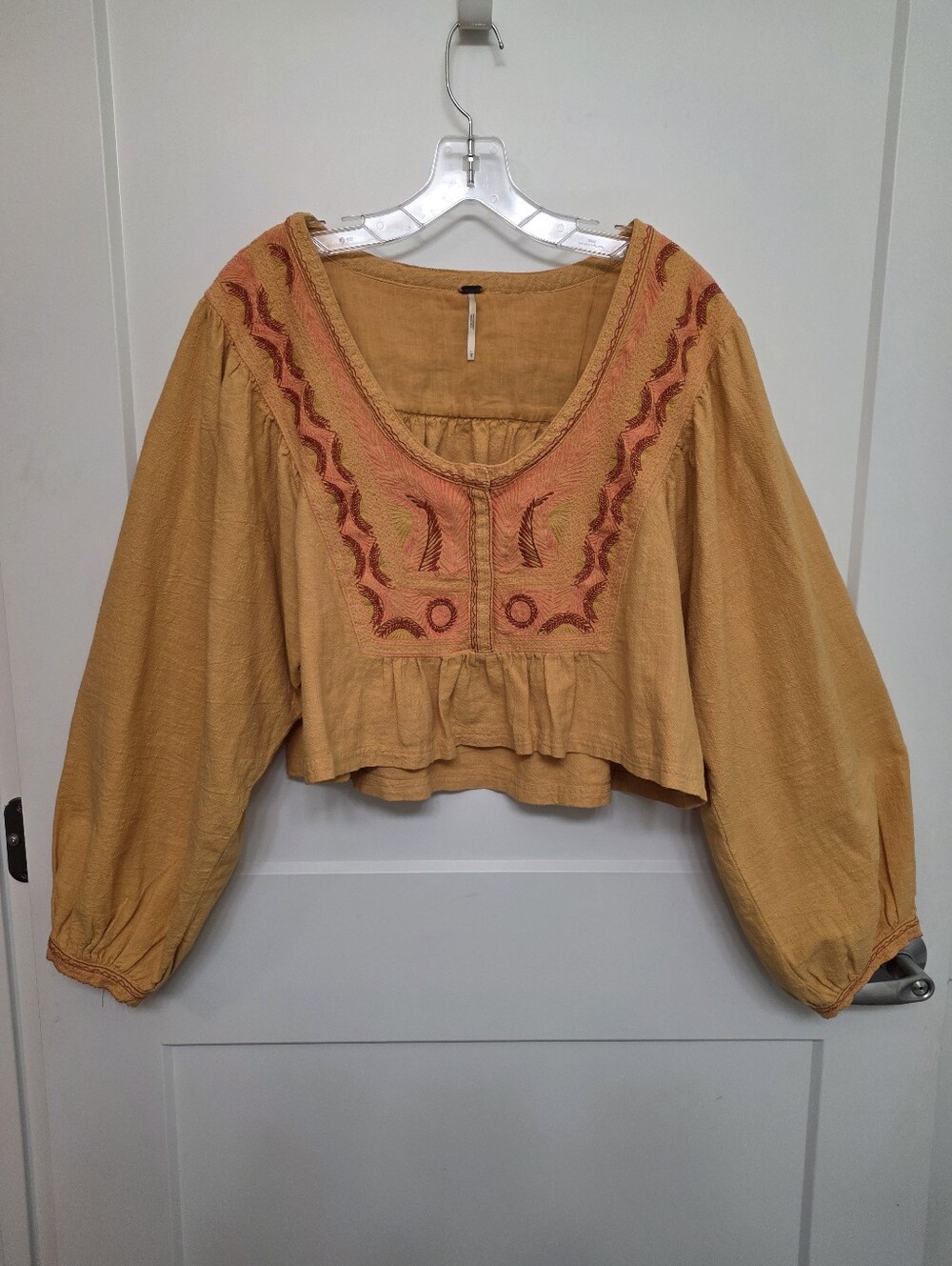 Free People Mustard Crop Top